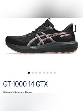 ASICS GT-1000 14 GTX women’s Running Shoe - Black with Pink Accents